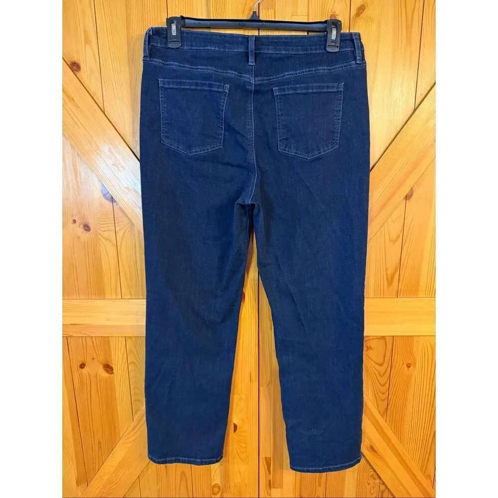 Buffalo David Bitton Dark Wash Alyssa High Rise Straight Jeans Size 14/34 (6459) - Picture 4 of 6